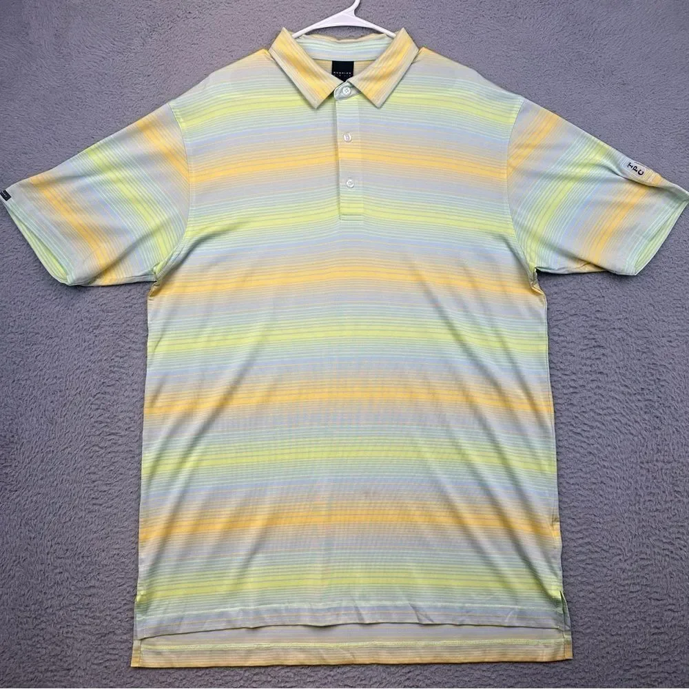 Dunning Polo Shirt Mens XL Colorful Striped Stretch TPC Piper Glen‎ Golf Casual